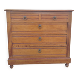 Handcrafted 5-drawer chest of drawers from the early 20th century
