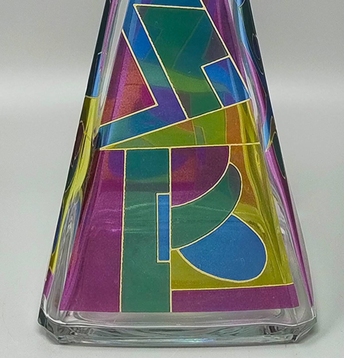 1970s Stunning Decanter or Decorative Bottle by Luigi Bormioli. Made in Ita