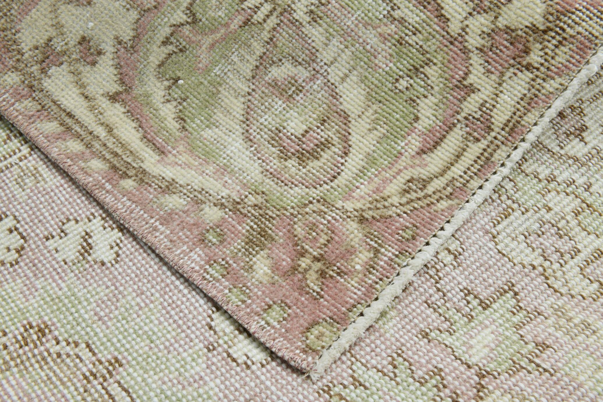 5x9 Light Red Green Vintage Area Rug, 160x274Cm SK 21509