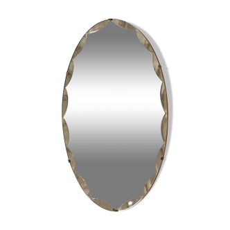 Miroir ovale style art déco 56 x 34 cm