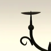 Double chandelier, wrought iron