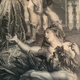 Pierre Paul Rubens, the exchange of the two queens, engraving