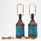 Pair of table lamps by Aldo Londi for Bitossi Sweden 1960 Signed
