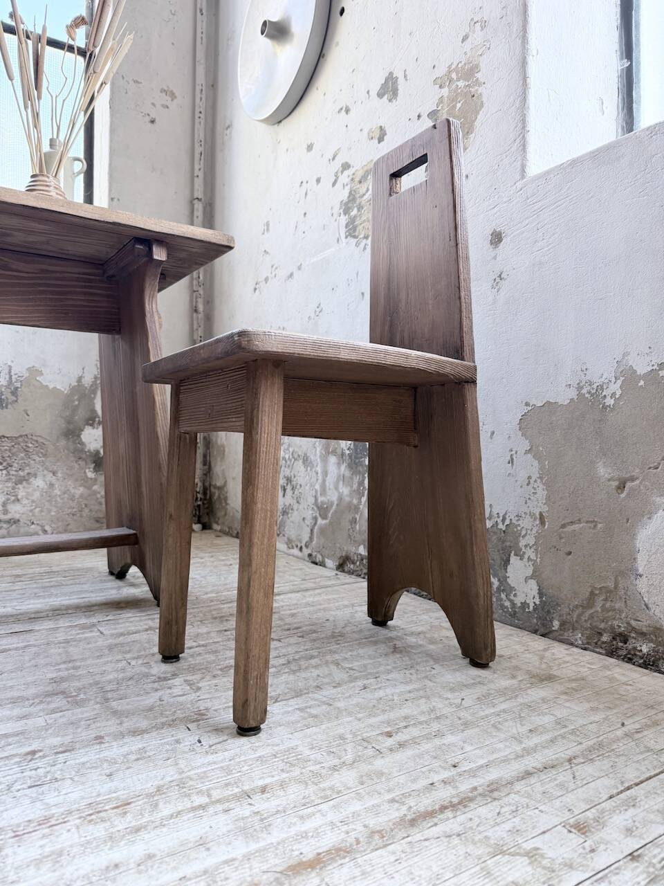 Brutalist office chair set from the 1950s.