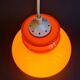 Vintage sixties orange glass pendant light