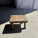 Small stool, rectangular accent stool in solid teak wabi-sabi H26.
