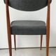 Scandinavian chair teak grey fabric 1960