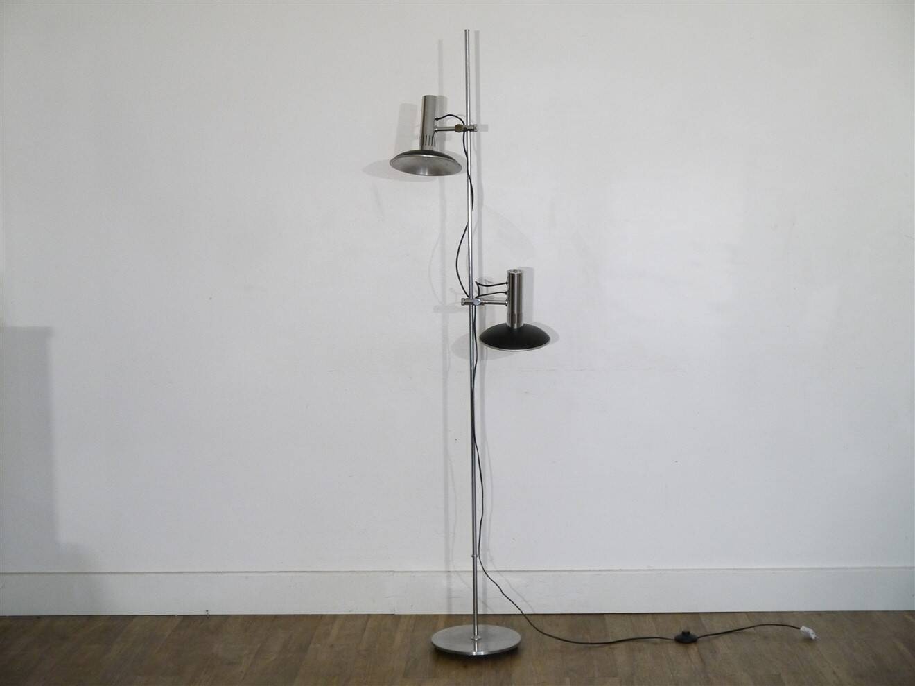 1970s double spotlight floor lamp in the style of Alain Richard