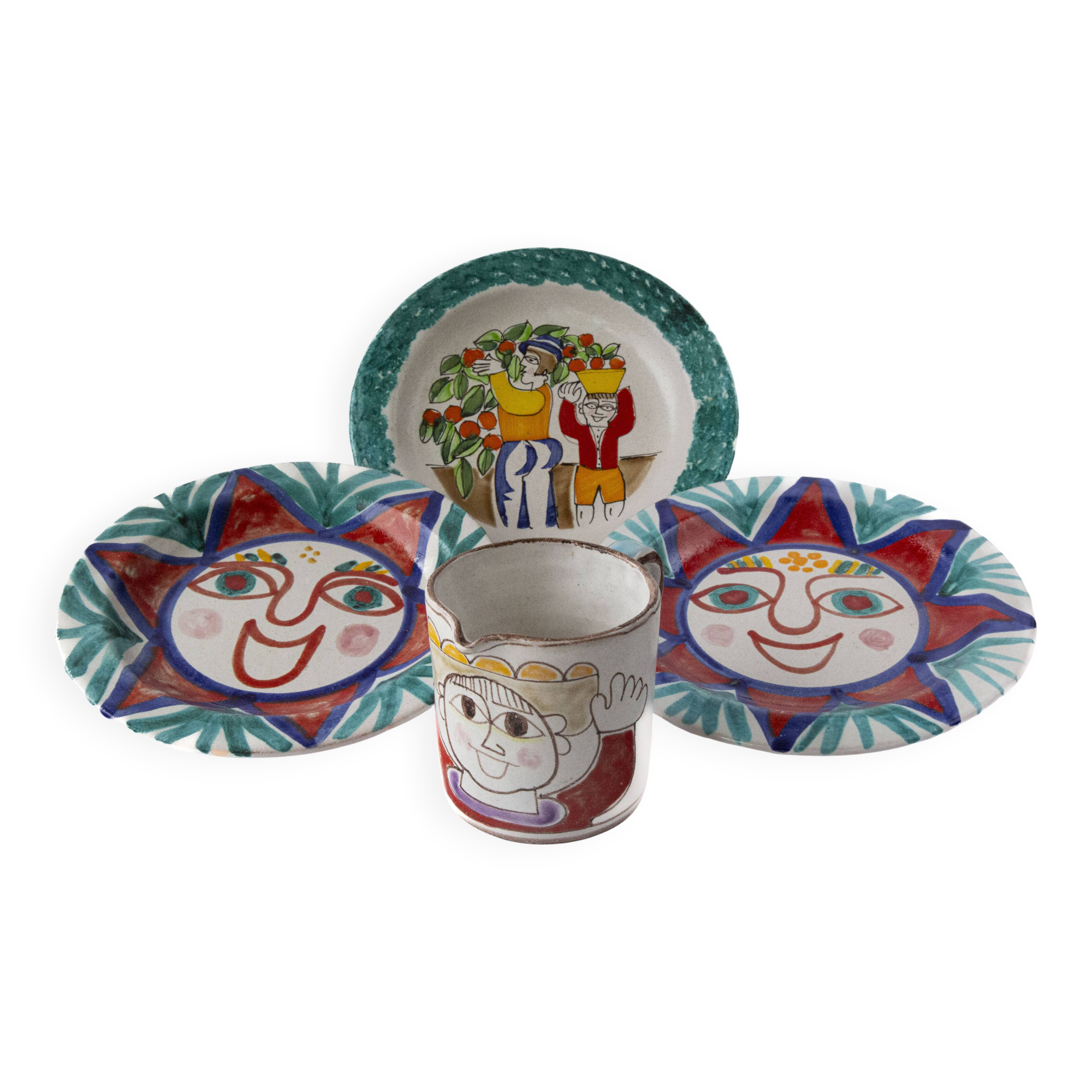 Collection set - 3 plates 26 cm + 1 jug 0.5 L - Giovanni De Simone