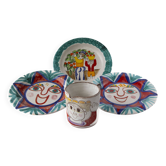 Lot de collection - 3 assiettes de 26 cm + 1 pichet de 0,5 L - Giovanni De Simone
