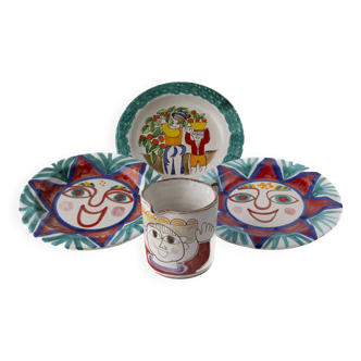 Collection set - 3 plates 26 cm + 1 jug 0.5 L - Giovanni De Simone