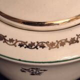 Antique sugar bowl, in Gien earthenware, Model Valence A040