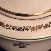 Antique sugar bowl, in Gien earthenware, Model Valence A040