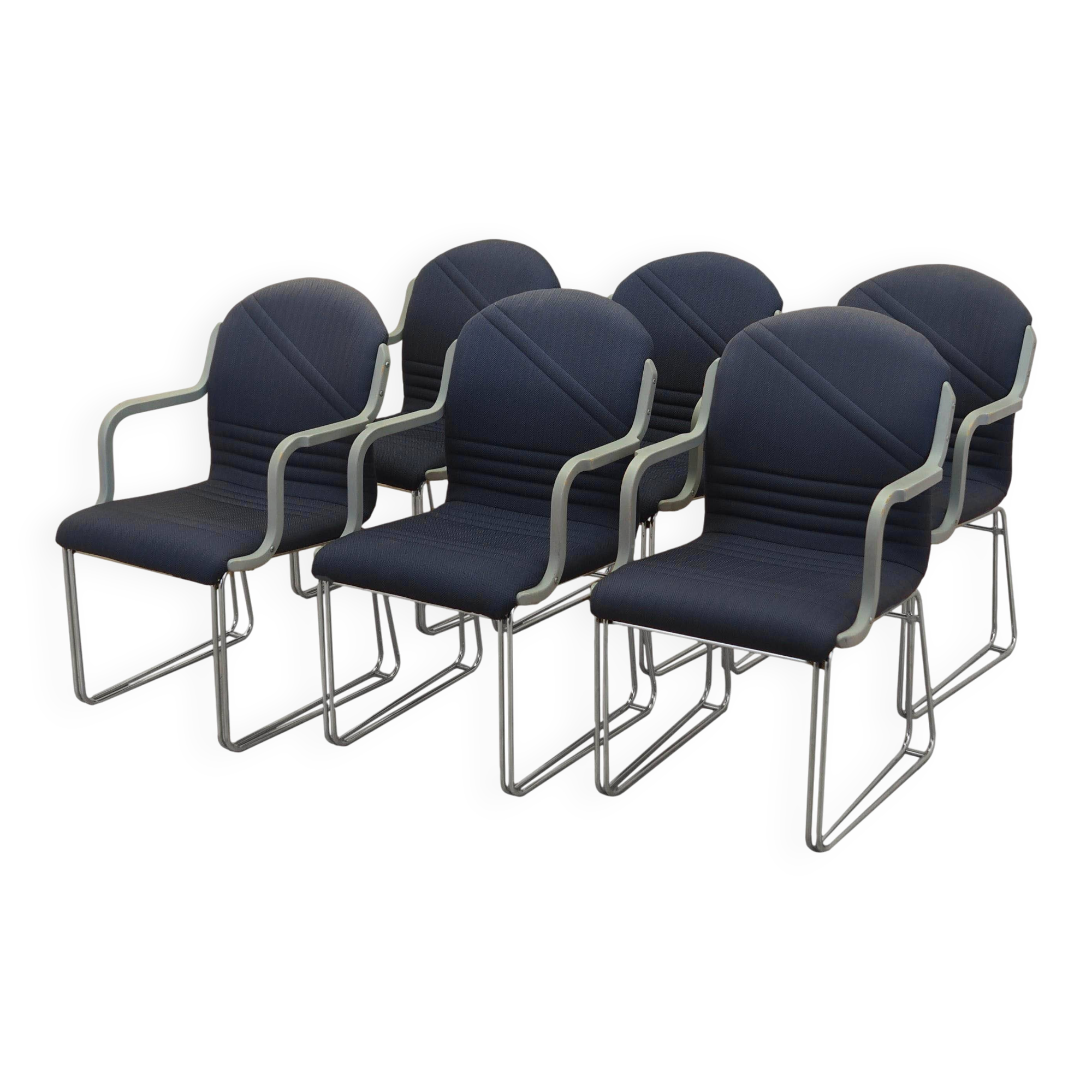 Set of six armchairs, Italian design, 1990s