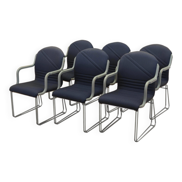 Ensemble de six fauteuils, design italien, années 1990.