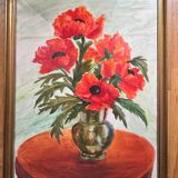 Still life with poppies, signed 20th century