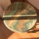 Pédestal en marbre vert vintage, table d'appoint, support d'exposition Hollywood Regency