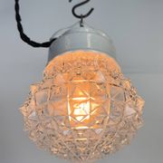 Vintage White Porcelain Pendant Light, 1970s