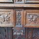 Renaissance oak carved buffet cabinet
