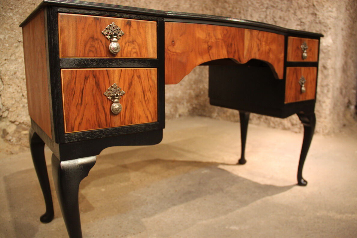 Bureau Anglais noir noyer