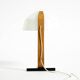 Original Space Age 1960s plywood table lamp with plastic shade by Temde
