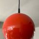 Space Age orange metal pendant light