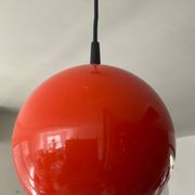 Space Age orange metal pendant light