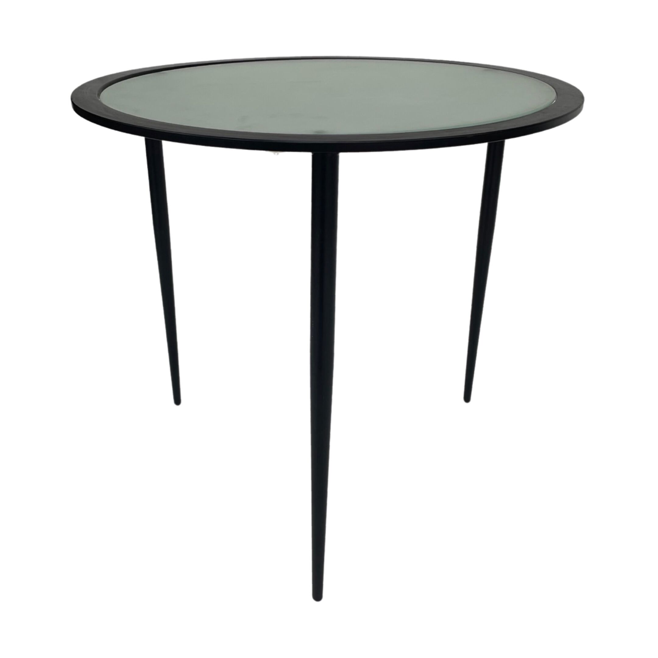 Vintage side table 80s metal and glass