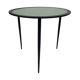 Vintage side table 80s metal and glass