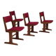 1970s, set of 4 reupholstered Danish chairs, Farsø Møbelfabrik, teak wood, furniture velour.