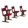 1970s, set of 4 reupholstered Danish chairs, Farsø Møbelfabrik, teak wood, furniture velour.