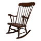 Antique wooden rocking chair – Windsor style – 20th century