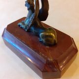 Bronze and marble paper press