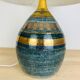 Lamp Georges Pelletier workshop La Roue in Vallauris, blue and gold ceramic