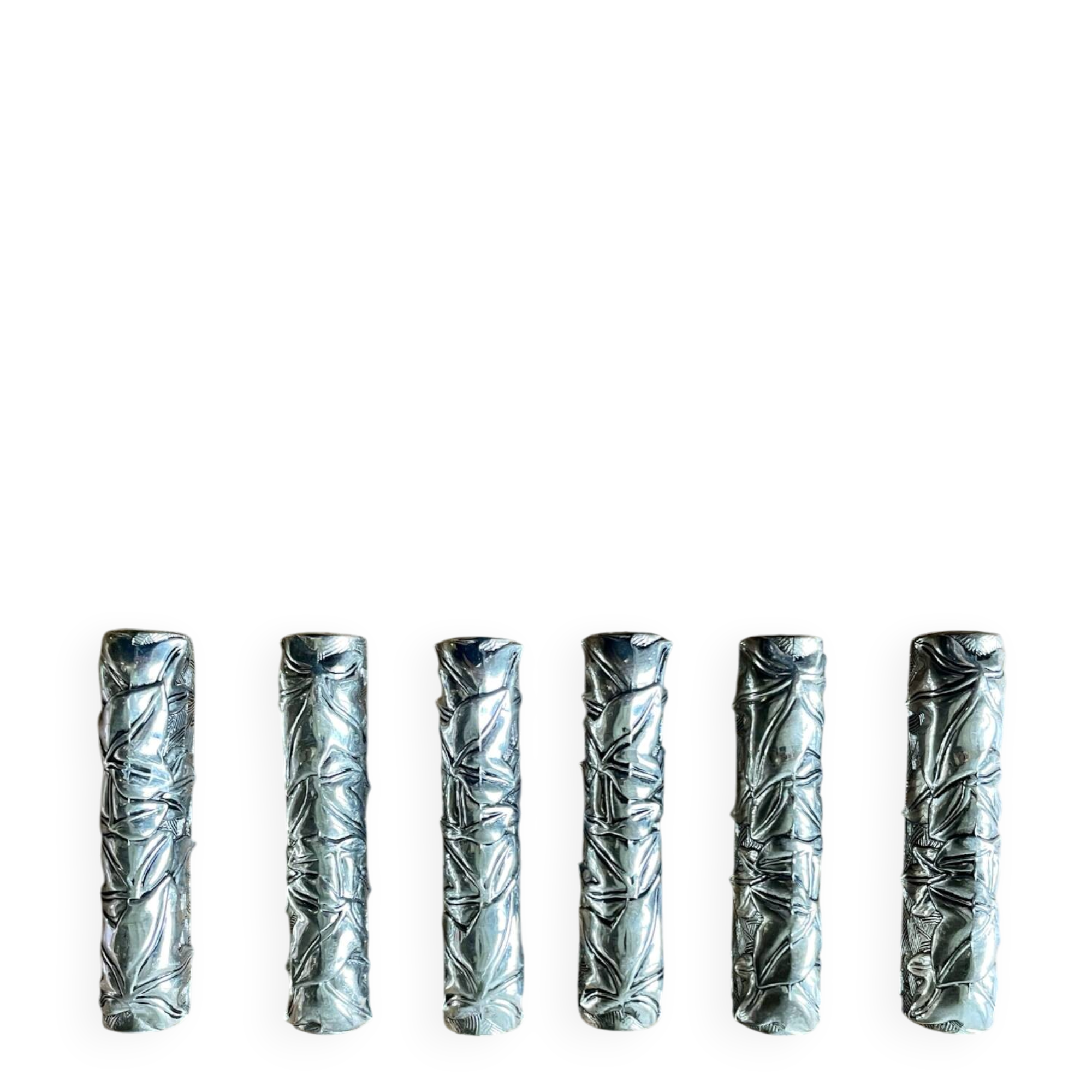 6 silver metal knife rests SILEA vintage