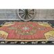 Vintage Turkish Oushak handmade wool cotton pink area rug 172x310