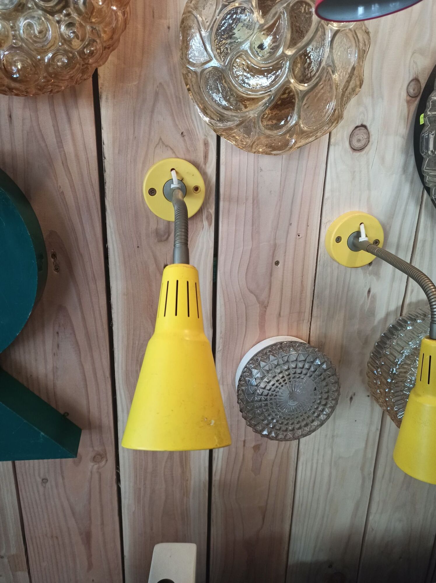 Pair of diabolo wall lamps 70s Marianne Hagberg