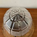 Art Deco ceiling light in metal and frosted glass
