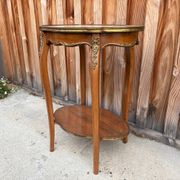 Antique Louis XV gueridon – pink marble and gilded brass – late 19th century