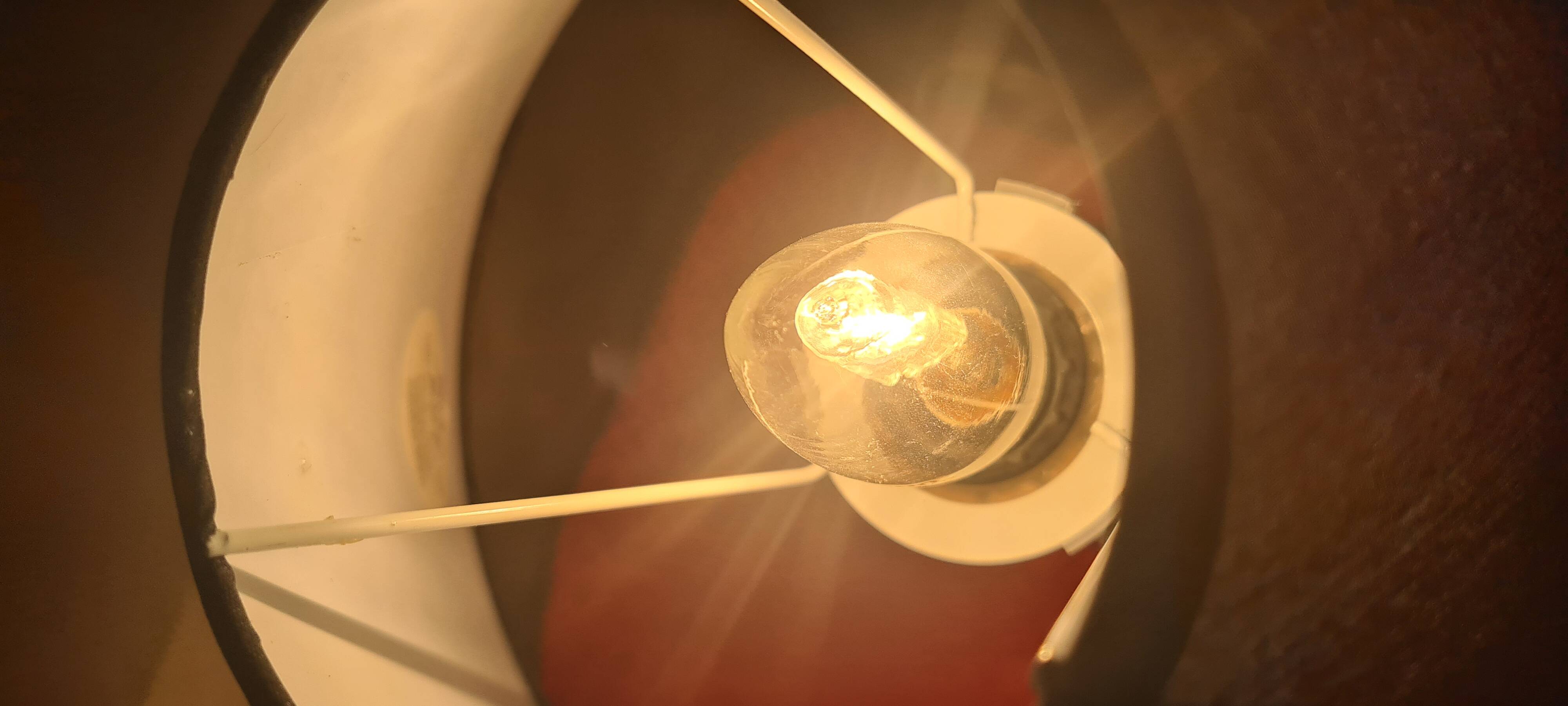 Pair of Scandinavian style bedside lamps in wood and chrome metal, electric ok, 40x25.