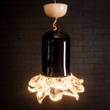 Vintage Leucos pendant lamp made of Murano glass.