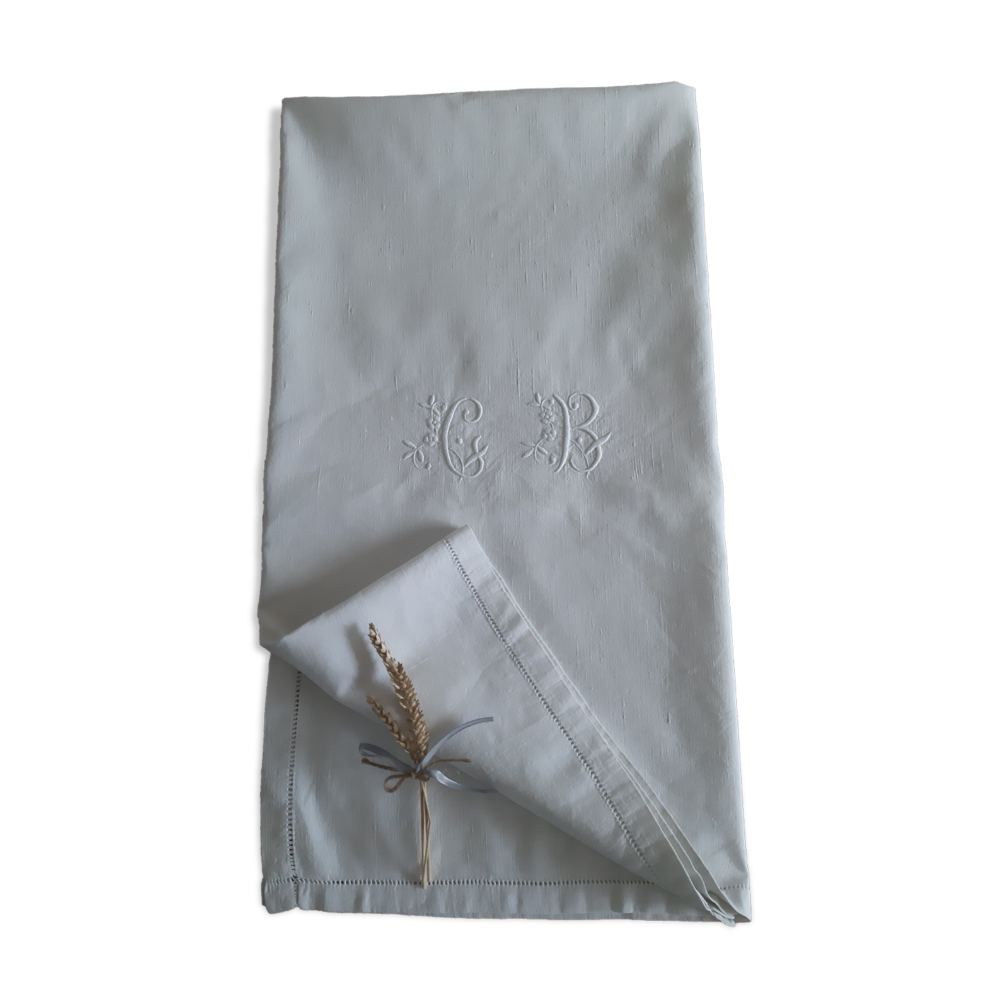 Old monogrammed table C B