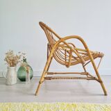 Rattan basket chair, 1960s