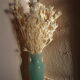 Vase en opaline bleue turquoise