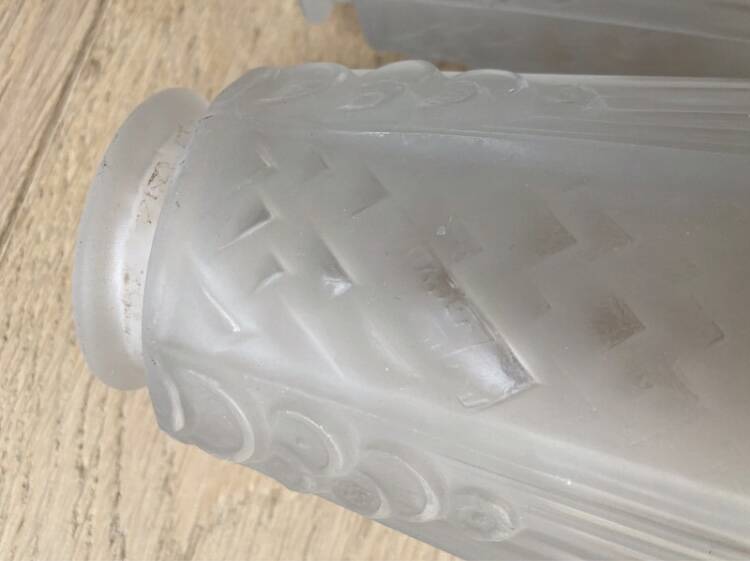 Pair of Art Deco Muller Brothers pendant lights