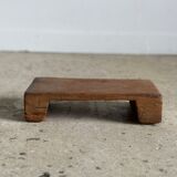 Mini Asian teak side stool blonde