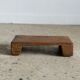 Tabouret d'appoint en teck asiatique blond