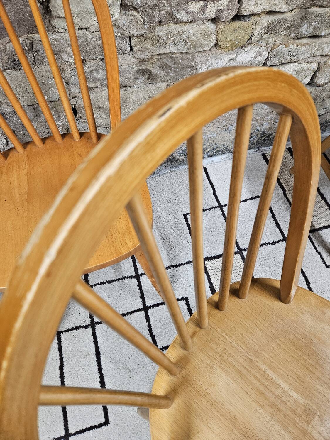 Set of 4 vintage Danish bar chairs