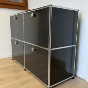 Commode USM Haller en Noir Graphite