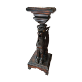 Sellette colonne griffon tête de lion ailée
